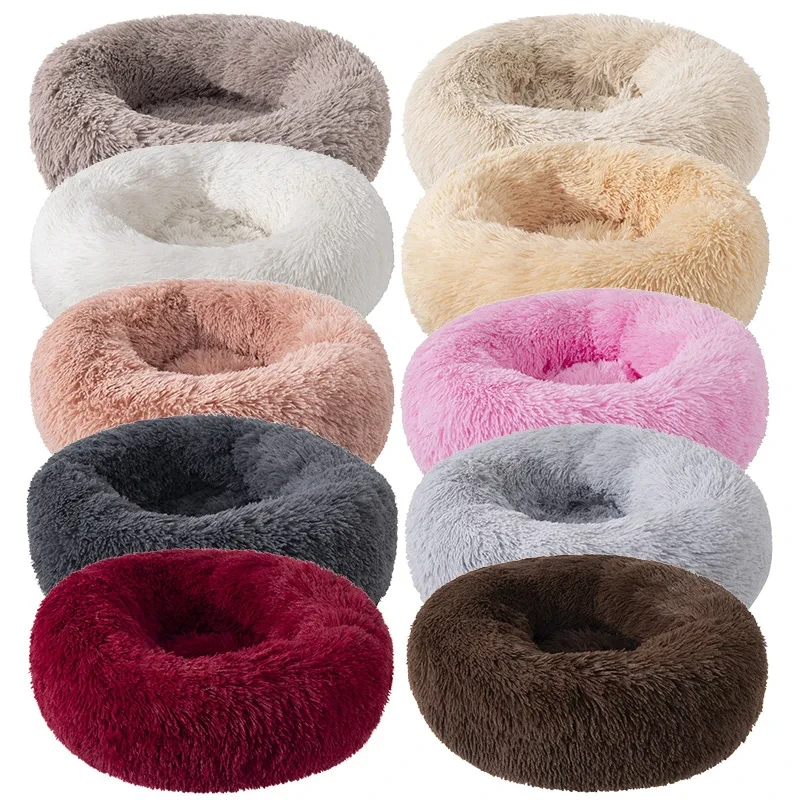 Super Soft Pet Cat Bed Plush Full Size Washable Calm Bed Donut Bed Comfortable Sleeping Artifact Suitable For All Kinds Of Cats - Image 4