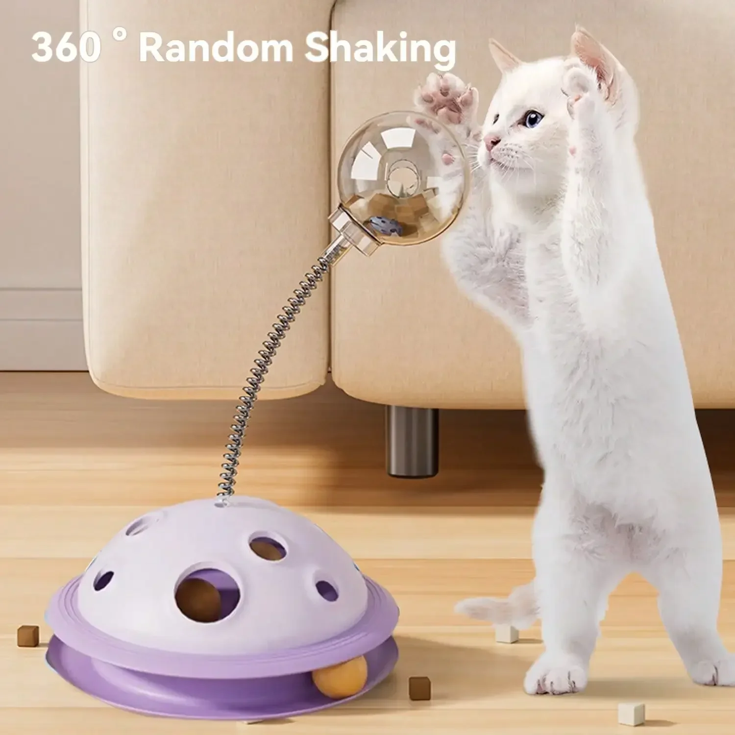 Solid Color Planet Digging Holes And Leaking Food Educational Toys Cat Snack Dispenser Interactive Cat And Dog Toys