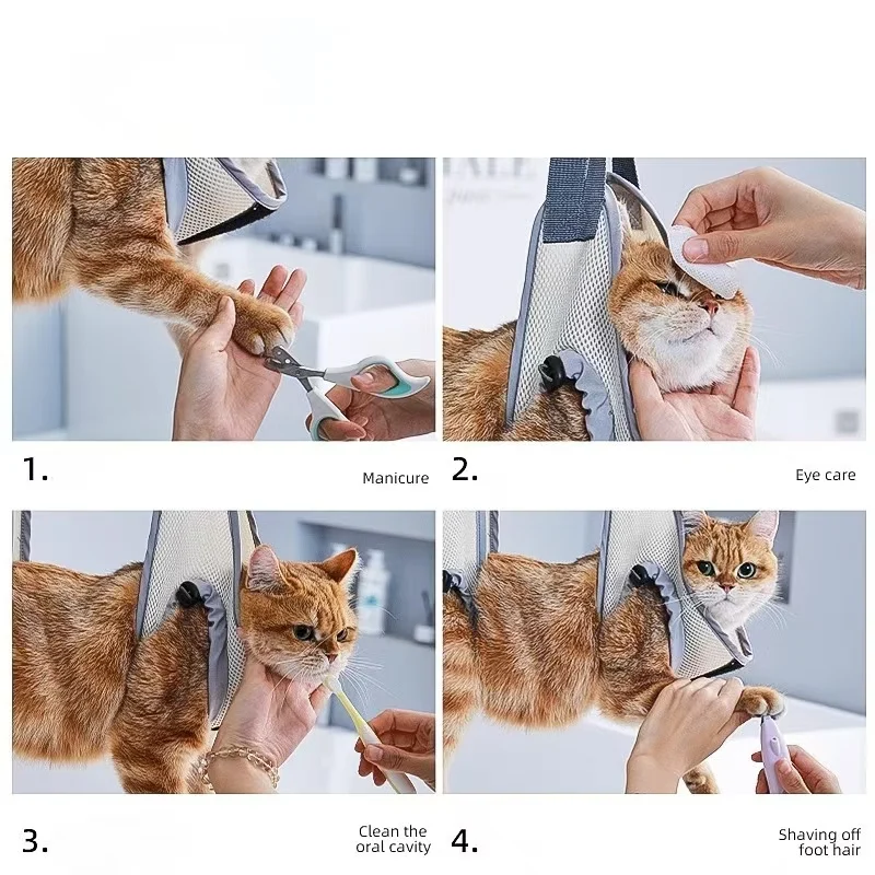 Adjustable Pet Grooming Hammock Helper Cat Dog Beauty Hammock Puppy Grooming Cuting Nails Hammock Tool Bag Pet Accessories - Image 2