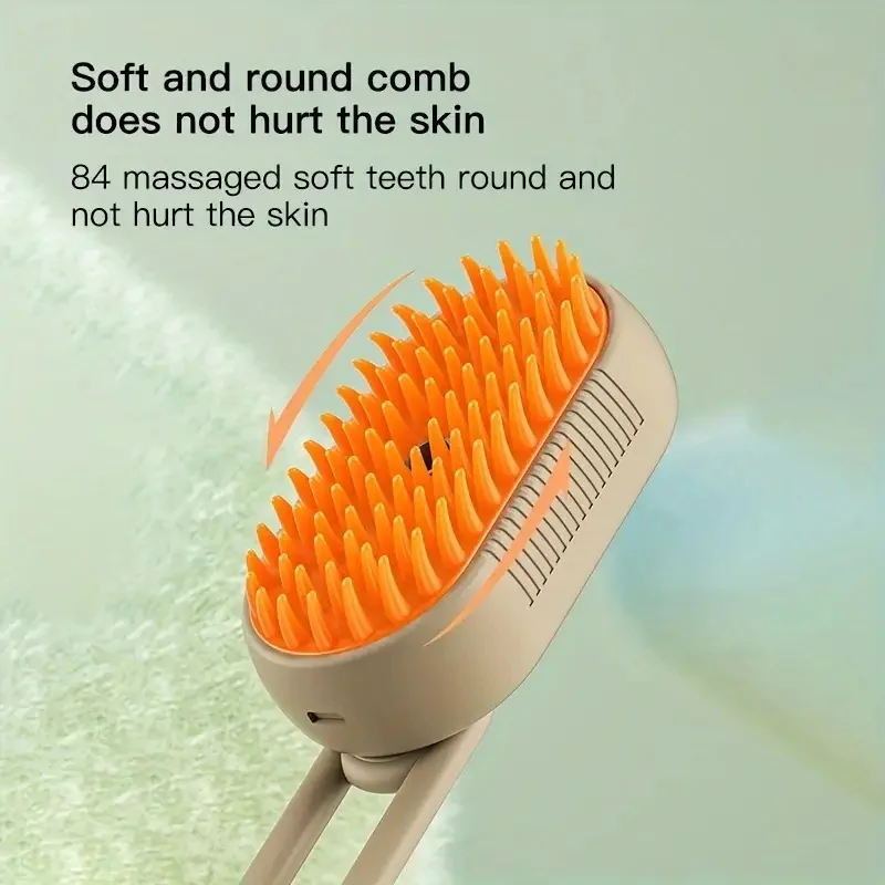 Cat Dog Pet Spray Massage Brush One Button Steam Spray Folding Rotatable Floating Hair Bath Hair Removal Brush Comb - Image 3
