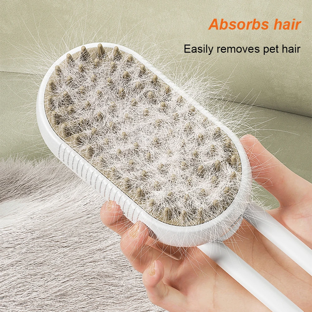 Cat Steam Brush Steamy Dog Brush 3 in 1 Electric Spray Cat Hair Brushes USB Rechargeable Dog Grooming Massage Comb for Pet Hairs - Image 2