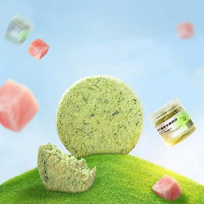 Cat Grass Treats Dried Chew Kitten Biscuits Snacks Toy Freeze Dried Cat Teeth Cleaning Grass Treats for Pet Kitten of Any Age - Image 2