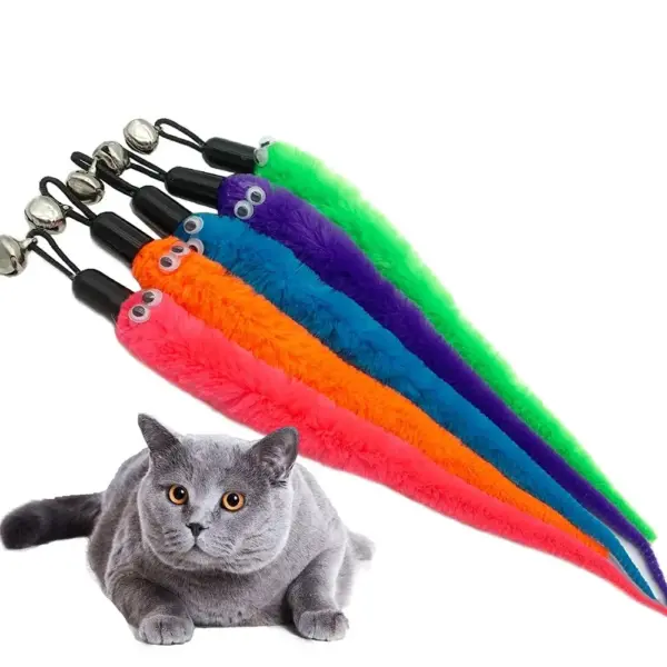 Hot Cat Toys Wand Refills Interactive Cat Toy Replacement Worm Cat Worms Refill Attachments Cat Toy Worms Refills for Cat Wand - Image 2